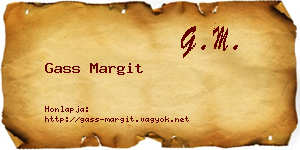 Gass Margit névjegykártya